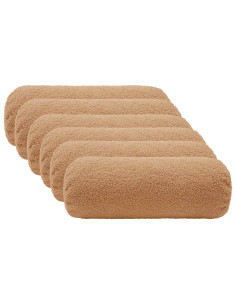 Federa 6 pcs HEERLEN Beige Ø 15 x 40 cm Bouclé