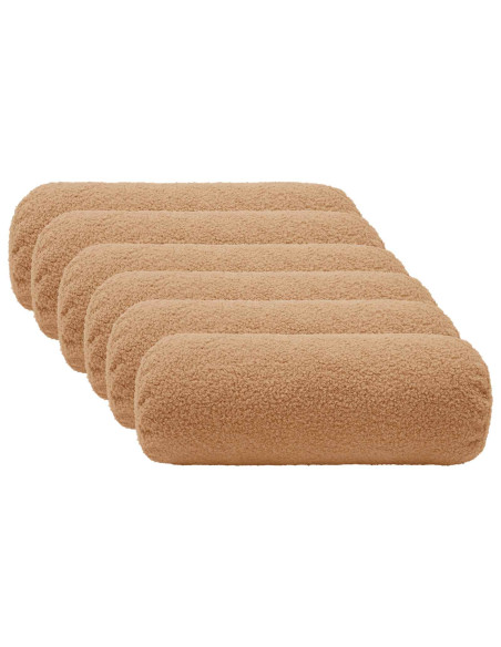 Federa 6 pcs HEERLEN Beige Ø 15 x 40 cm Bouclé