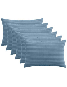 Federa 6 pcs HEERLEN Blu 30 x 50 cm corduroy