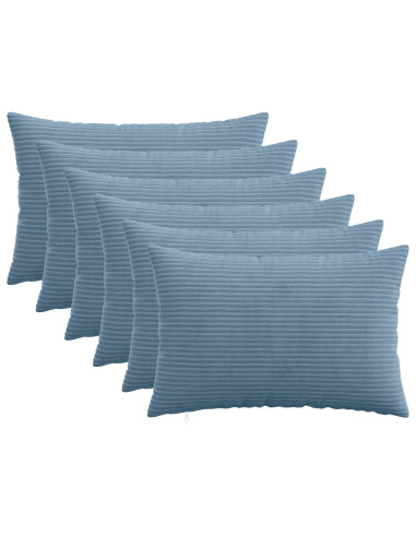 Federa 6 pcs HEERLEN Blu 30 x 50 cm corduroy
