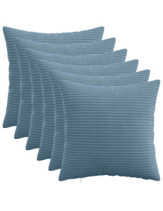 Federa 6 pcs HEERLEN Blu 45 x 45 cm corduroy