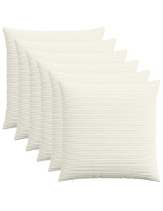 Federa 6 pcs HEERLEN Crema 60 x 60 cm corduroy 2