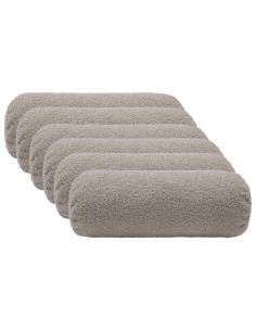 Federa 6 pcs HEERLEN Grigio Chiaro Ø 15 x 40 cm Bouclé