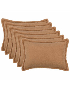 Federa 6 pcs HOUTEN Beige 50 x 80 cm Bouclé 2