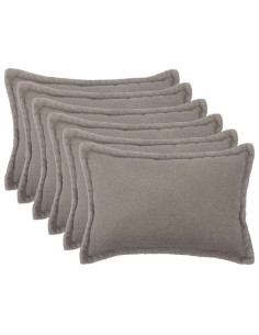 Federa 6 pcs HOUTEN Grigio Chiaro 30 x 50 cm Bouclé 2