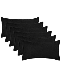 Federa 6 pcs HOUTEN Nero 40 x 70 cm Bouclé