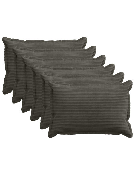 Federa 6 pz HOUTEN Antracite 50 x 70 cm corduroy