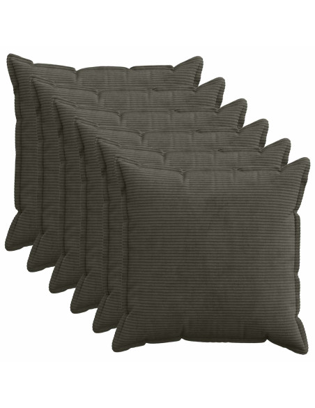 Federa 6 pz HOUTEN Antracite 80 x 80 cm corduroy