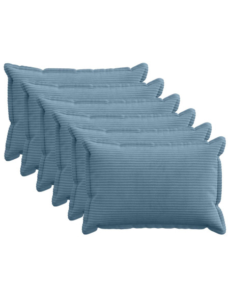 Federa 6 pz HOUTEN Blu 30 x 50 cm corduroy