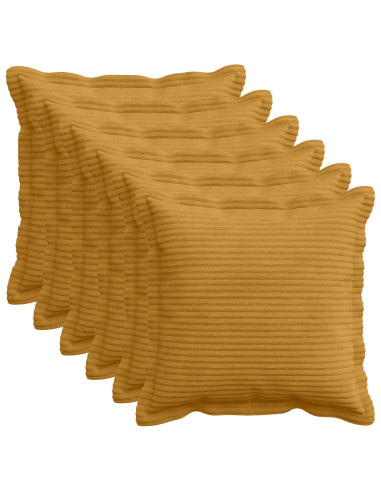 Federa 6 pz HOUTEN Giallo 40 x 40 cm corduroy