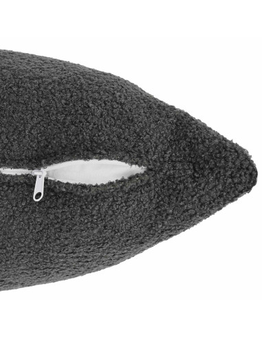Federa 12 pcs HEERLEN Grigio Scuro 40 x 40 cm Bouclé