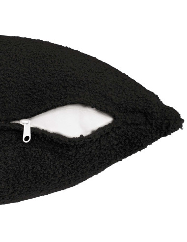 Federa 12 pcs HEERLEN Nero 40 x 40 cm Bouclé
