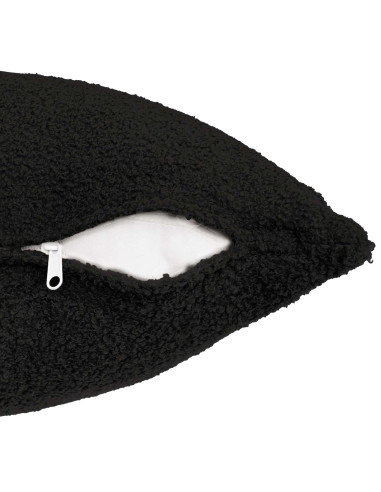 Federa 12 pcs HEERLEN Nero 40 x 40 cm Bouclé