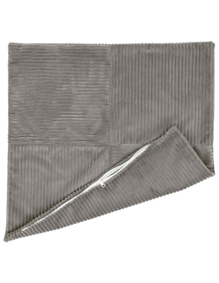 Federa 2 pcs ALMELO Grigio Chiaro 30 x 30 cm corduroy