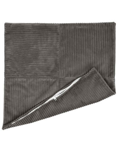 Federa 2 pcs ALMELO Grigio Scuro 30 x 30 cm corduroy