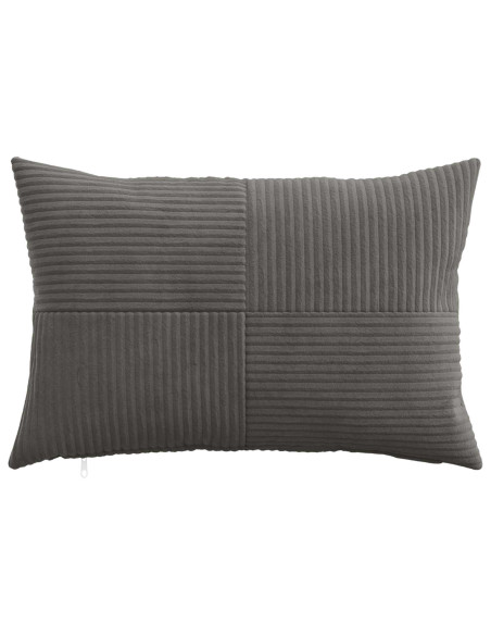 Federa 6 pcs ALMELO Grigio Scuro 40 x 60 cm corduroy