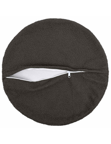 Federa 6 pcs HEERLEN Grigio Scuro Ø 30 cm Bouclé