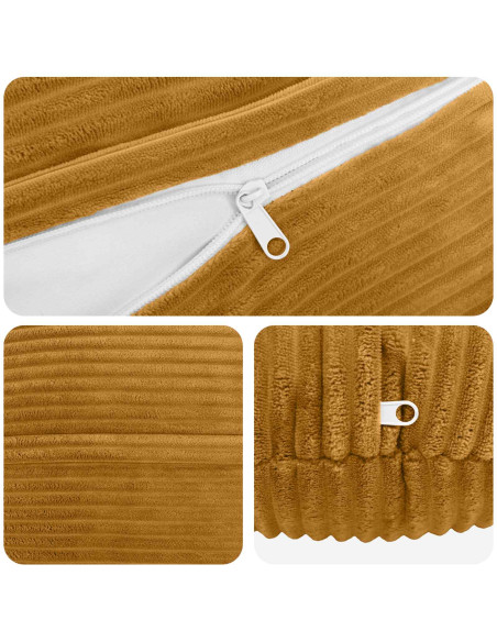 Federa 2 pcs HEERLEN Giallo Ø 40 cm corduroy