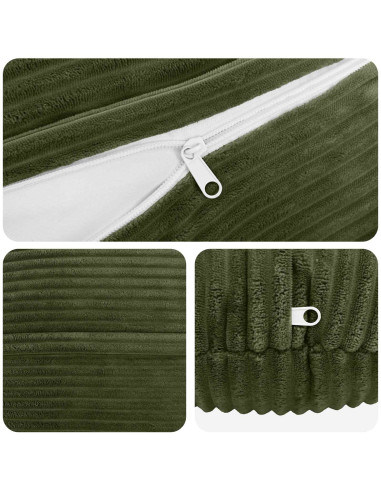 Federa 6 pcs HEERLEN Verde Ø 40 cm corduroy