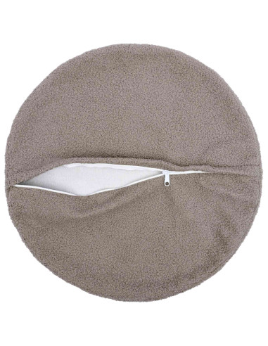Federa 2 pcs HEERLEN Grigio Chiaro Ø 40 cm Bouclé