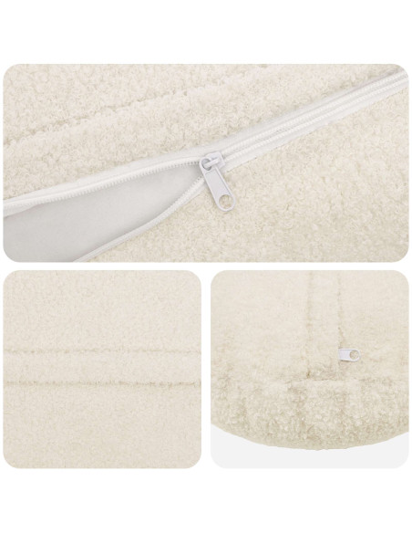 Federa 6 pcs HEERLEN Crema Ø 40 cm Bouclé