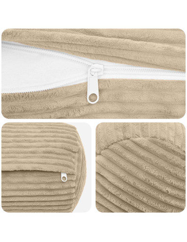 Federa 2 pcs HEERLEN Tortora Ø 15 x 40 cm corduroy