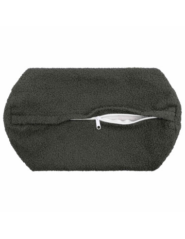 Federa 2 pcs HEERLEN Grigio Scuro Ø 15 x 40 cm Bouclé