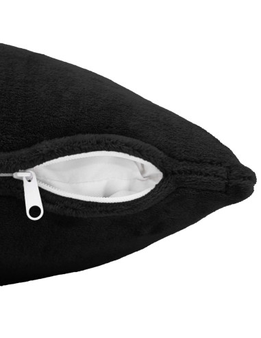 Federa 2 pcs HEERLEN Nero 40 x 40 cm Flanella