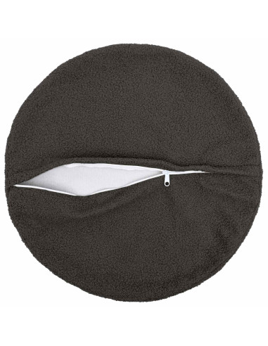 Federa 2 pcs HEERLEN Grigio Scuro Ø 60 cm Bouclé