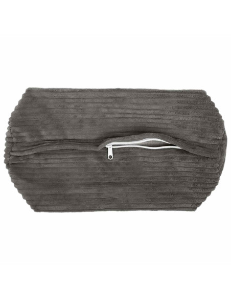 Federa 2 pcs HEERLEN Grigio Scuro Ø 15 x 40 cm corduroy