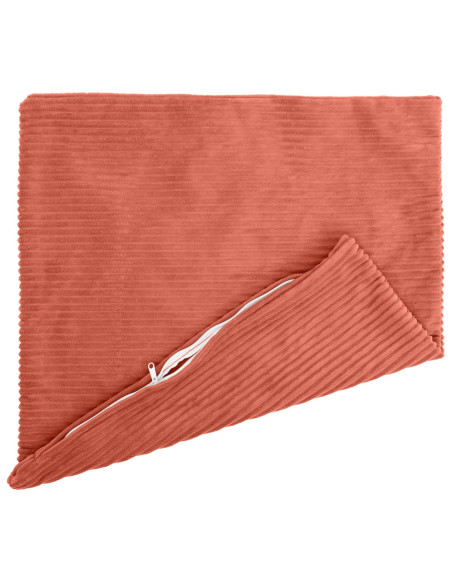 Federa 2 pcs HEERLEN Rosso Arancio 55 x 55 cm corduroy