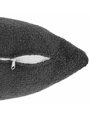 Federa 2 pcs HEERLEN Grigio Scuro 40 x 60 cm Bouclé