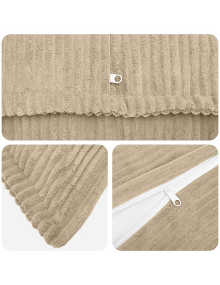 Federa 2 pz HOUTEN Tortora 35 x 35 cm corduroy
