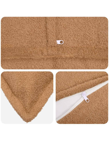 Federa 2 pcs HOUTEN Beige 35 x 35 cm Bouclé