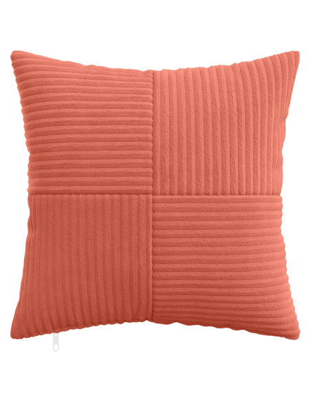 Federa 2 pcs ALMELO Rosso Arancio 30 x 30 cm corduroy