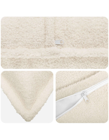 Federa 2 pcs HOUTEN Crema 40 x 40 cm Bouclé