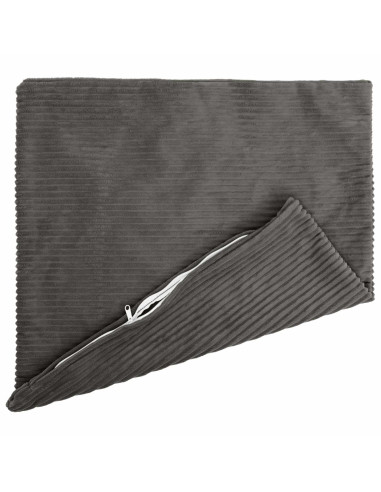Federa 2 pcs HEERLEN Grigio Scuro 55 x 55 cm corduroy