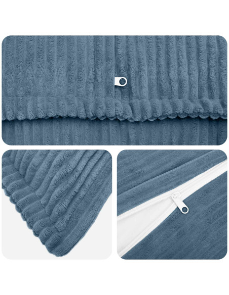 Federa 2 pz HOUTEN Blu 35 x 35 cm corduroy