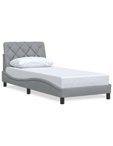 Giroletto senza Materasso Grigio Chiaro 80x200 cm Tessuto