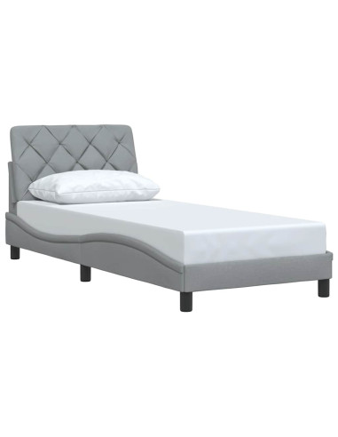 Giroletto senza Materasso Grigio Chiaro 80x200 cm Tessuto