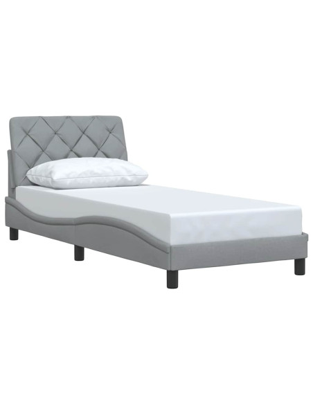 Giroletto senza Materasso Grigio Chiaro 80x200 cm Tessuto
