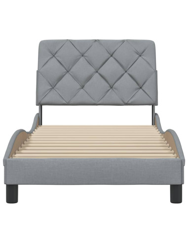 Giroletto senza Materasso Grigio Chiaro 80x200 cm Tessuto
