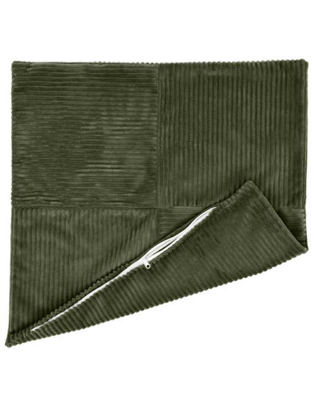 Federa 6 pcs ALMELO Verde 30 x 30 cm corduroy