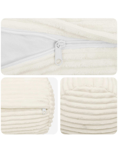 Federa 2 pcs HEERLEN Crema Ø 15 x 40 cm corduroy