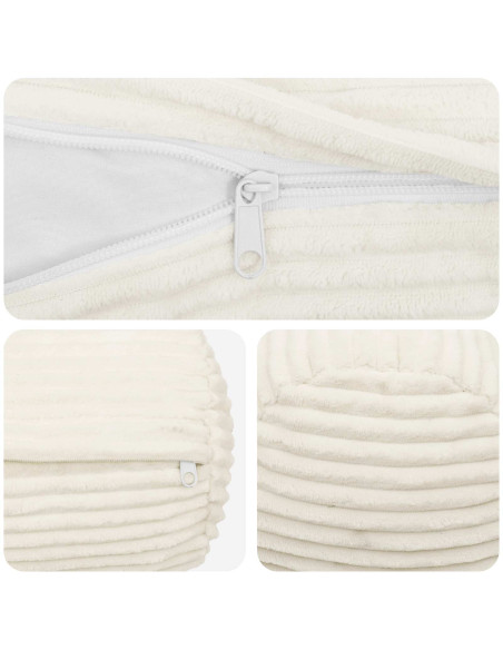 Federa 2 pcs HEERLEN Crema Ø 15 x 40 cm corduroy