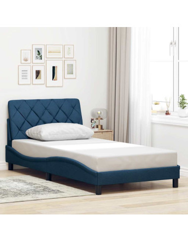 Giroletto senza Materasso Blu 100x200 cm in Tessuto