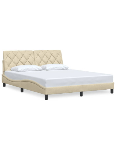 Giroletto senza Materasso Crema 160x200 cm in Tessuto