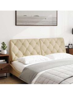 Cuscino Testiera Crema 160 cm in Tessuto