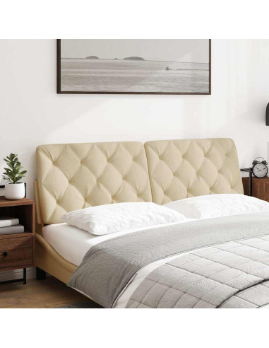 Cuscino Testiera Crema 160 cm in Tessuto