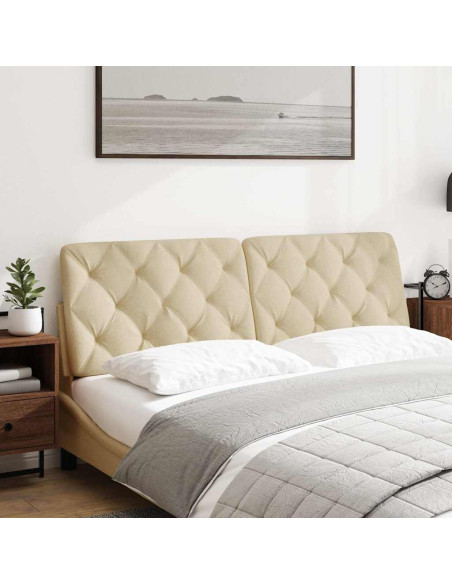Cuscino Testiera Crema 160 cm in Tessuto